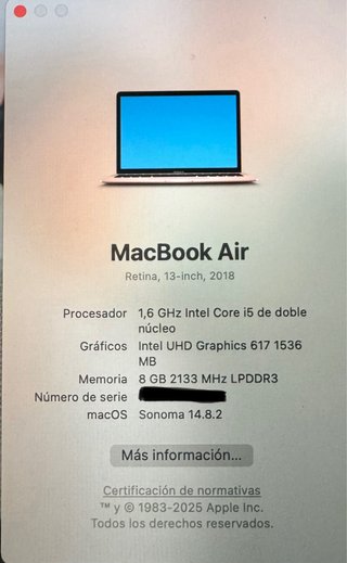 MacBook Air 13” 2018 Dorado