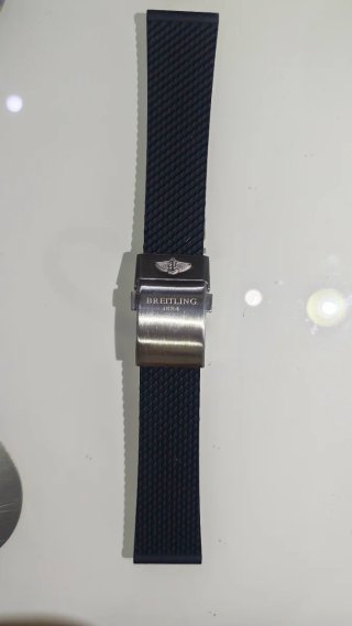 Correa Breitling Caucho Negra 24mm