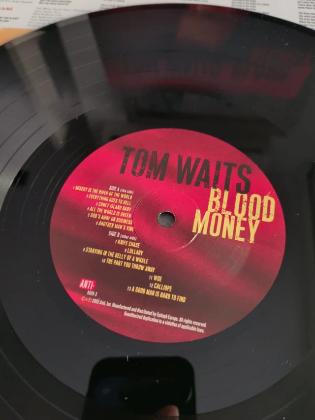 LP TOM WAITS ,BLOOD MONEY ,2002,EUROPE,
