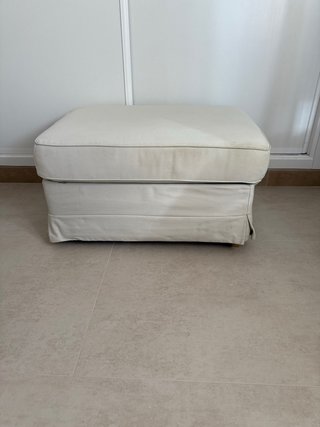Puff Ikea con almacenaje y funda desmontable