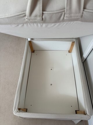Puff Ikea con almacenaje y funda desmontable