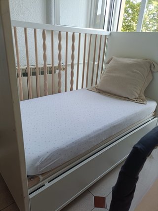 Cuna Blanca con Cajón 60x120