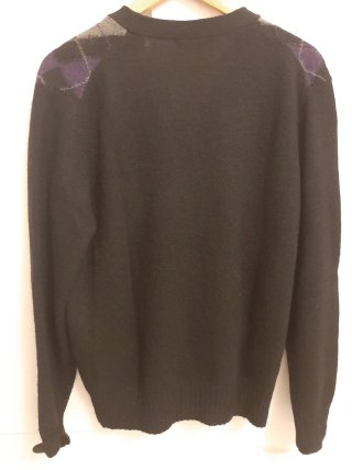 Chaqueta de lana y mohair con rombos
