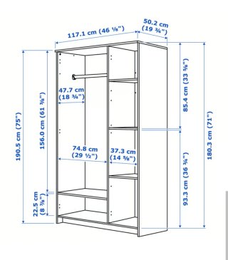 Armario Ikea Blanco con Espejo