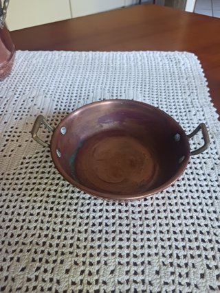 Tegame in rame vintage con manici