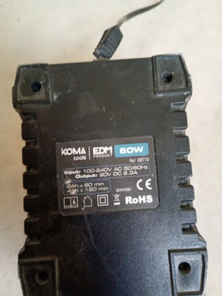 Cargador y Batería KOMA EDM 20V