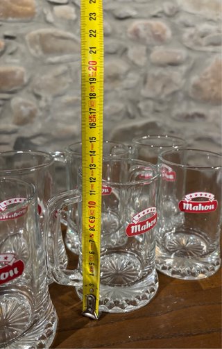 Lote 6 jarras cristal Mahou
