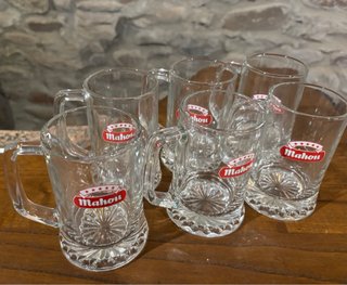 Lote 6 jarras cristal Mahou