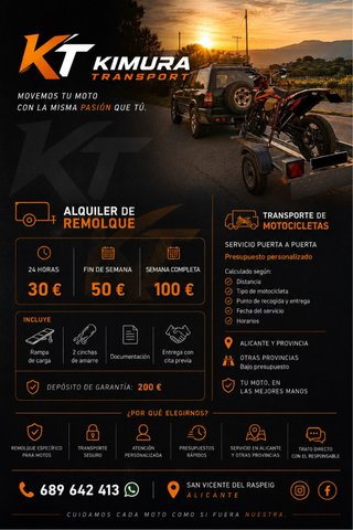 Transporte de motos Alicante y toda España
