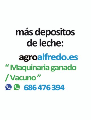 Tanque de leche Manus de 2.600 Litros.