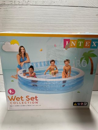 Piscina hinchable redonda con respaldo Intex