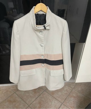 Giacca donna beige e bianca