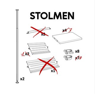 IKEA STOLMEN - Lote vestidor modular o piezas