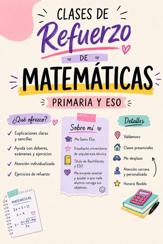 Clases de refuerzo de matemáticas