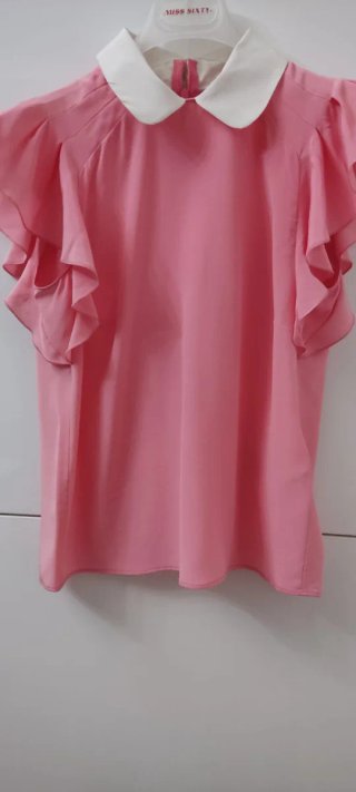 Blusa Pink Miss Sixty con cuello Peter Pan