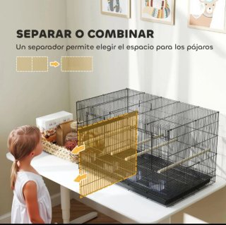 Jaula para pájaros negra