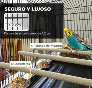 Jaula para pájaros negra