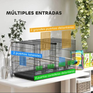 Jaula para pájaros negra