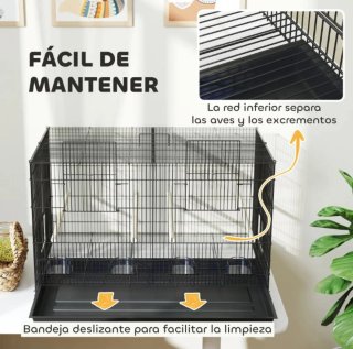 Jaula para pájaros negra