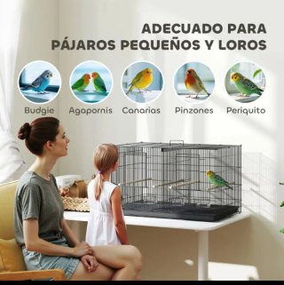 Jaula para pájaros negra