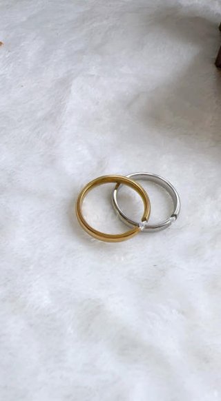 Set de 2 Anillos de Aro Liso