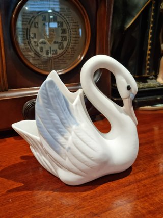 Macetero Cisne de Porcelana Vintage