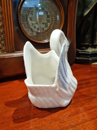 Macetero Cisne de Porcelana Vintage