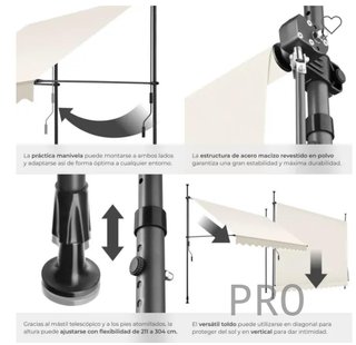 Toldo plegable para balcón