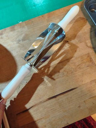 Rodillo para cortar masa de croissants