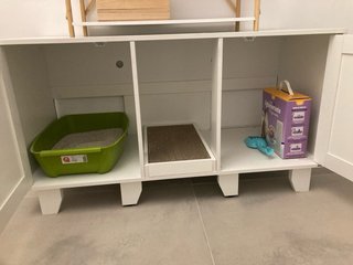 Mueble Arenero para Gatos 2 en 1