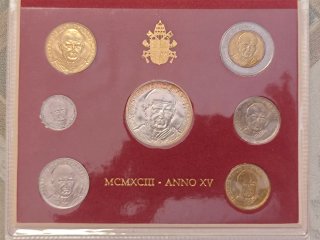 Monedas Vaticano Juan Pablo II MCMXCIII