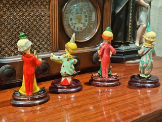 Lote 4 Figuras Payasos Músicos Vintage