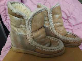 Botas Mou Doradas talla 41.