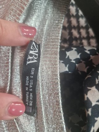 Maglia Zara Argento Taglia S ampiezza spalle 36 cm