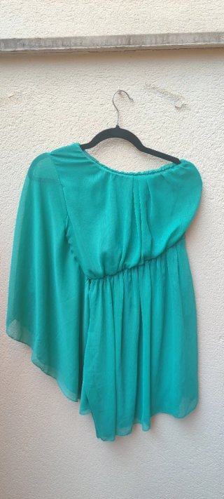 Vestido fiesta verde agua