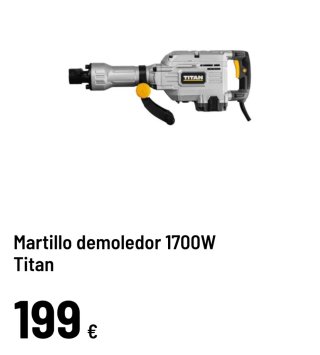 Martillo Demoledor Titan