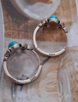 Pendientes S925 Turquesa