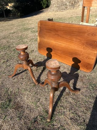 patas y mesa Extensible de Madera Vintage