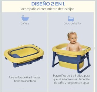 Bañera Plegable para Bebé Homcom