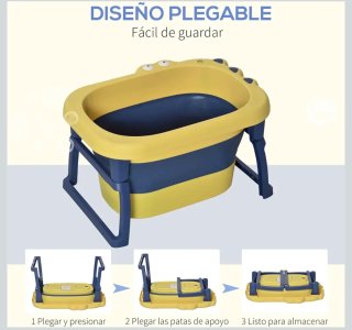 Bañera Plegable para Bebé Homcom