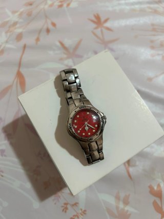 Reloj Fossil Rojo y Plateado