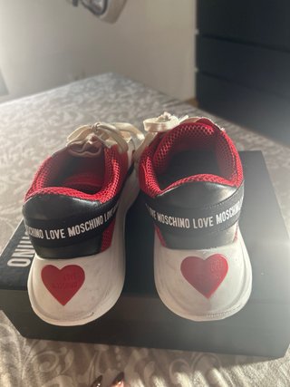 Zapatillas Love Moschino Blanco y Rojo