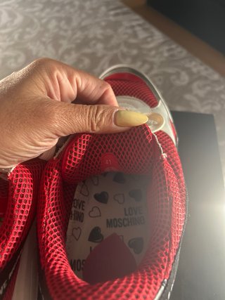 Zapatillas Love Moschino Blanco y Rojo