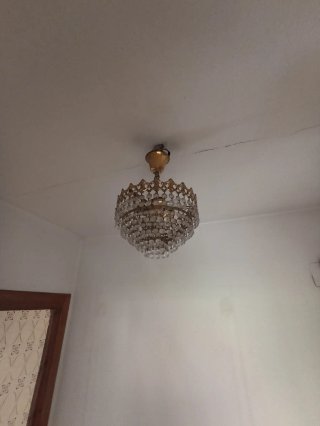 Lámpara de cristal antigua