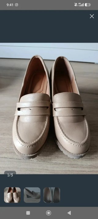 Zapatos de tacón beige