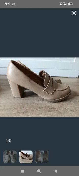 Zapatos de tacón beige