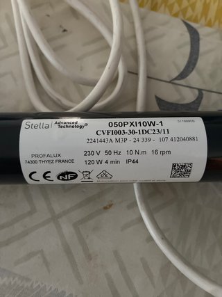 Motor para persiana Profalux 050PXI10W-1