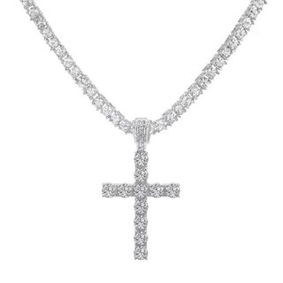 Colgante CRUZ JESÚS PLATA 925 + Cadena Regalo