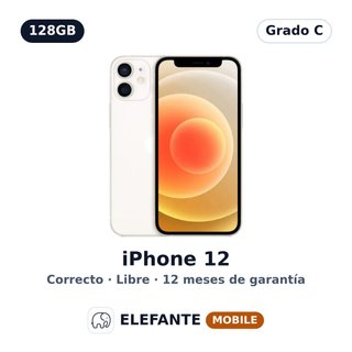 iPhone 12 128GB Blanco · Grado C · Libre