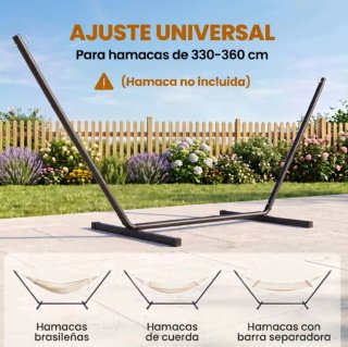 Soporte para hamaca negro